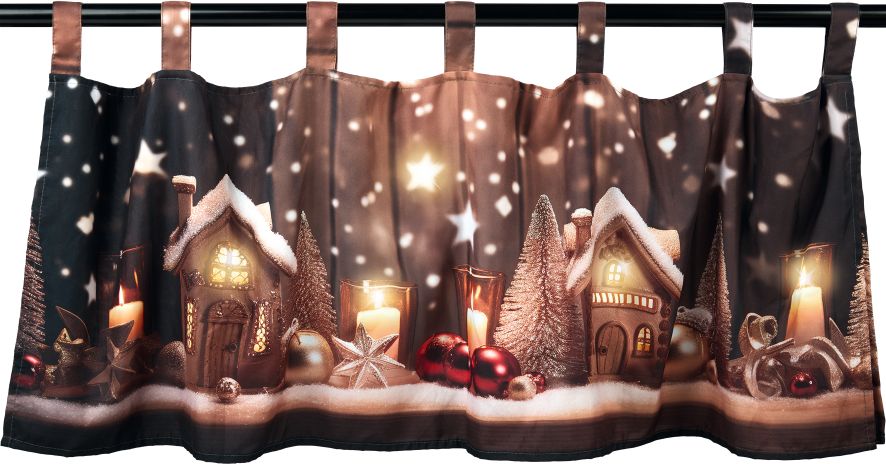 LED Bistro-Gardine 45x120 - H&auml;user - Bild 1