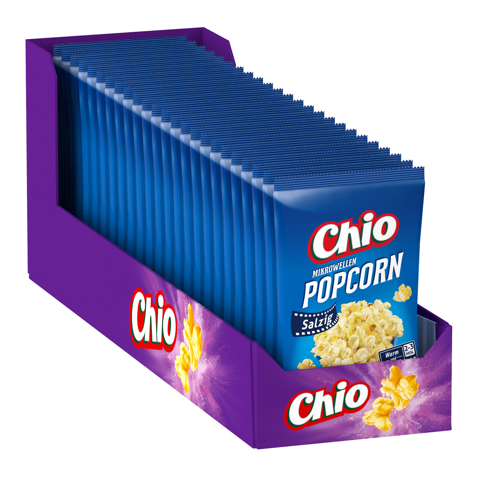 Chio Mikrowellen Popcorn Salzig 100 g, 24er Pack - Bild 1