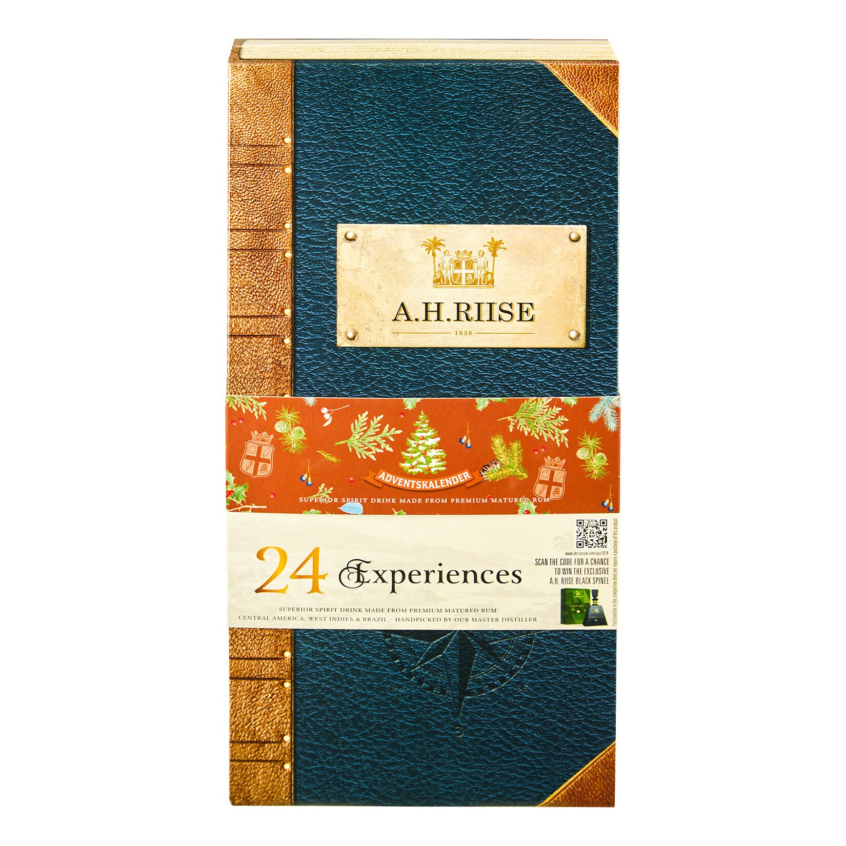 A.H. Riise 24 Experiences Rum Geschenkbox 40,0 – 60,0 % vol, 24 x 0,02 Liter | 05744005060267