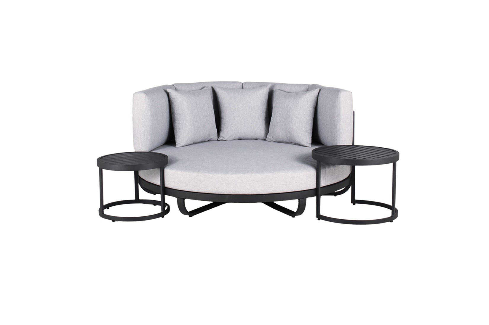 HOME DELUXE Daybed Outdoor FLORIDA inkl. Beistelltische – Ø 170 cm | 04058166302120