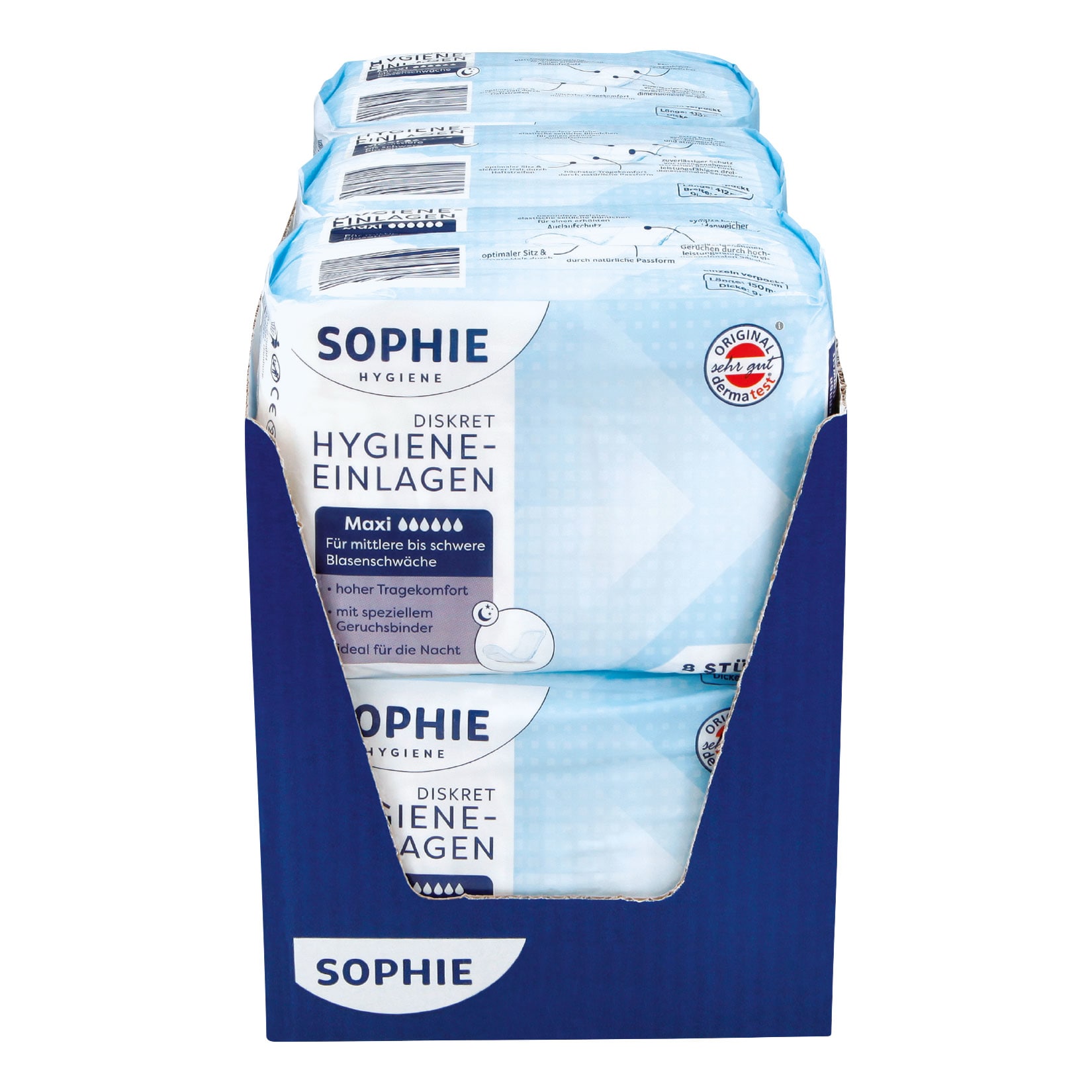 Sophie Hygiene-Einlagen Maxi 8 St&uuml;ck, 6er Pack - Bild 1