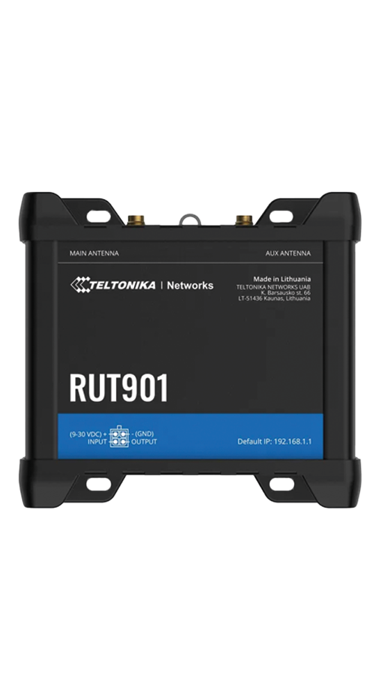 Teltonika RUT901 Industrial Cellular Router Schwarz - Bild 1