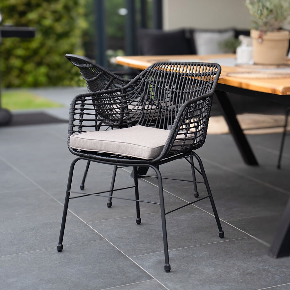 HOME DELUXE Gartenstuhl inkl. Sitzkissen TARA 2er Set | 04058166303073