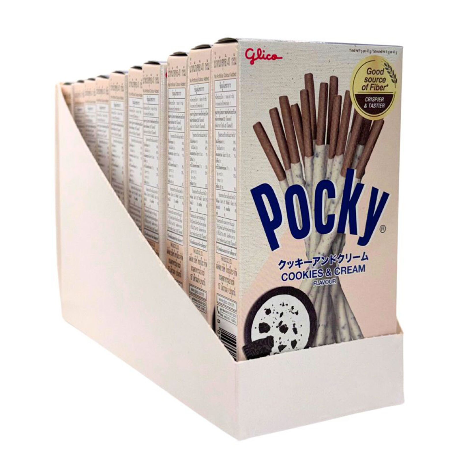 Pocky Cookies and Cream 41 g, 10er Pack - Bild 1
