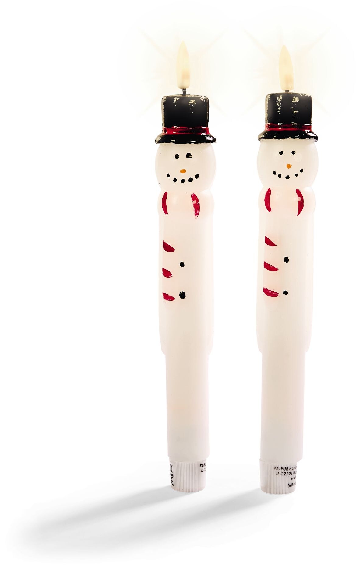 Dekor LED Leuchtkerzen, 2er Pack - Schneemann - Bild 1