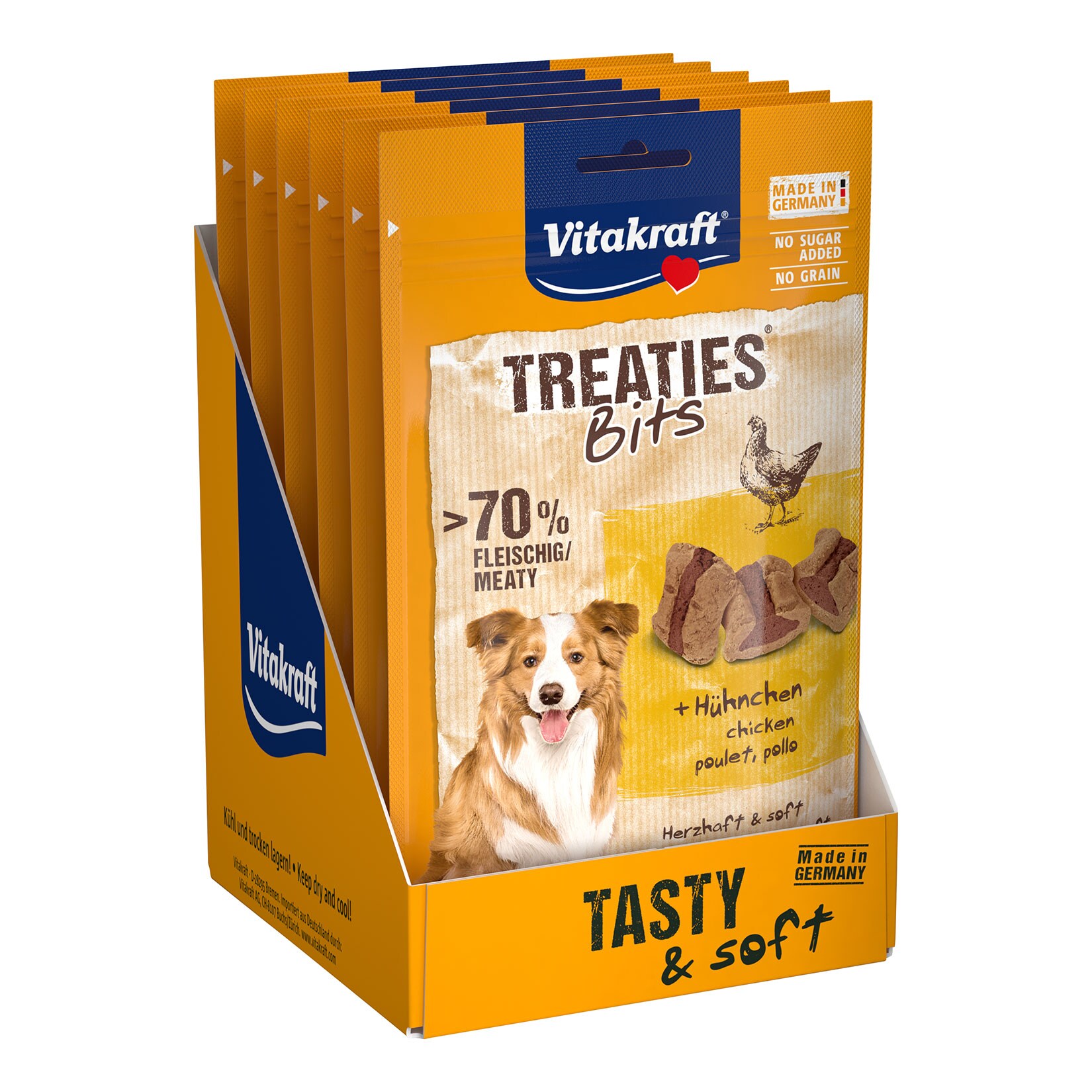 Vitakraft Snack Treaties Bits Huhn 120 g, 6er Pack - Bild 1
