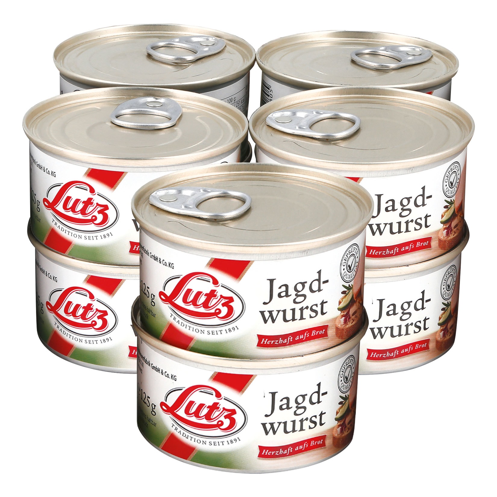 Lutz Jagdwurst 125 g Dose, 10er Pack - Bild 1