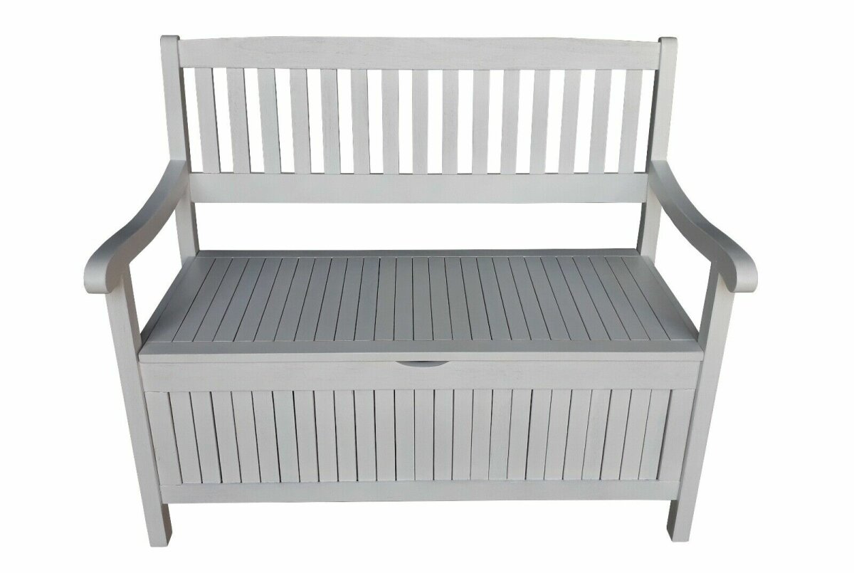 Sedex Truhenbank Greena 2er Sitz wei&szlig; gewischt - Bild 1