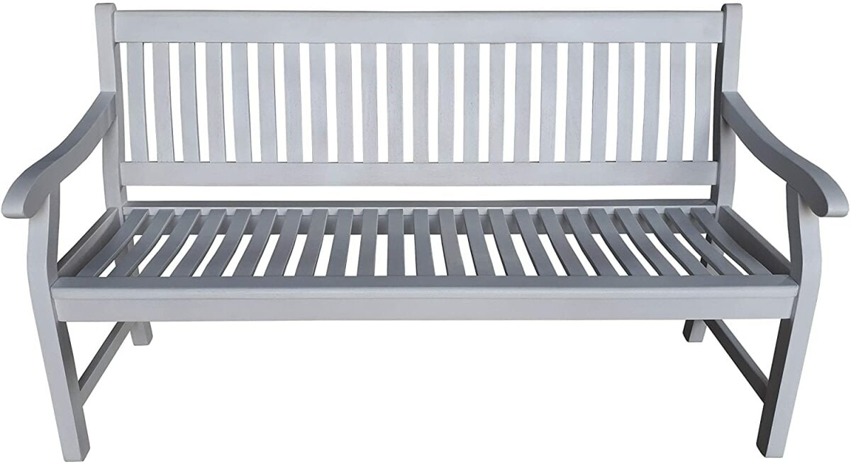 Sedex Gartenbank New Jersey 3-Sitzer wei&szlig; gewischt - Bild 1