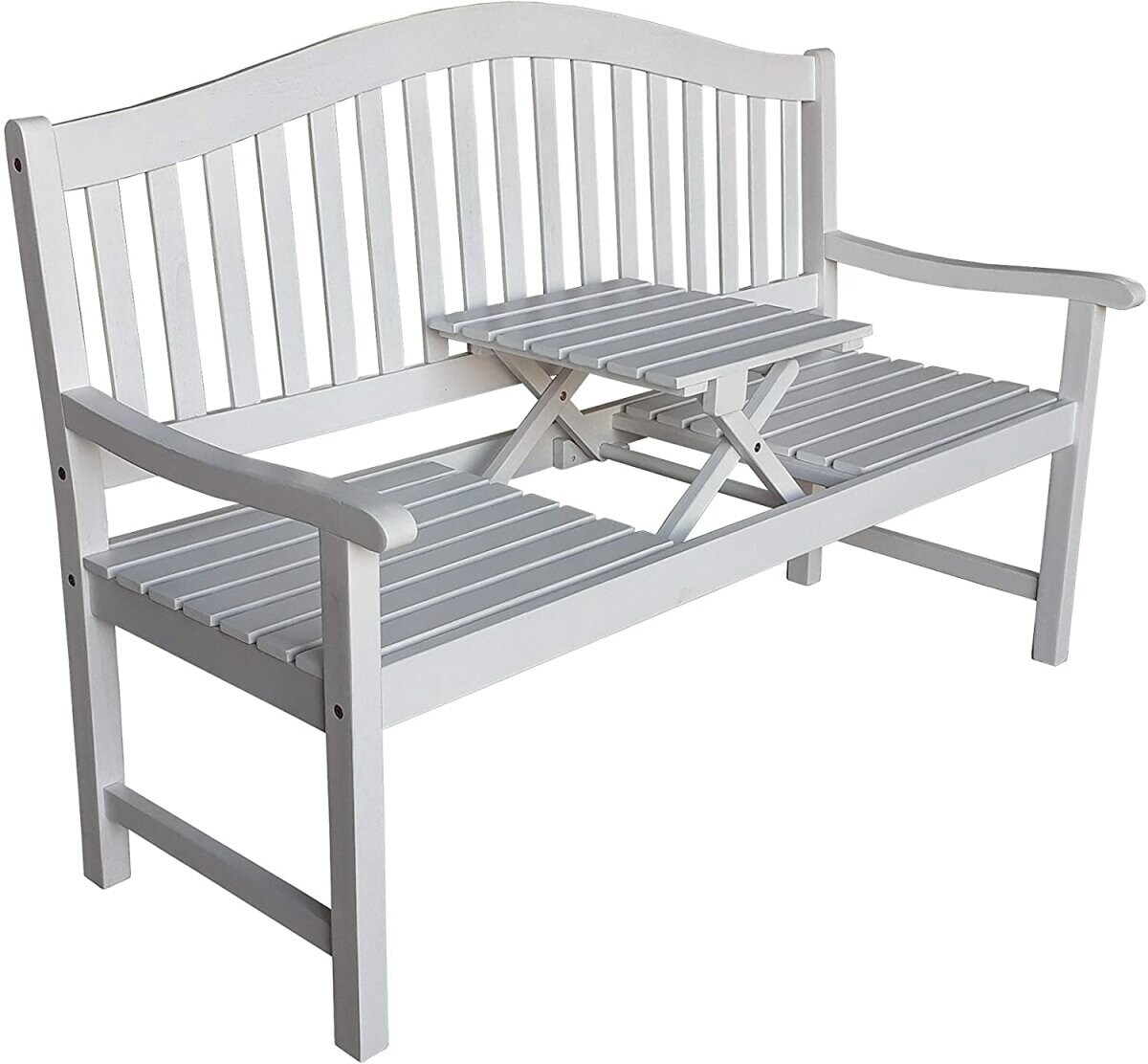 Sedex Gartenbank Utah 3er Bank weiß gewischt | 04251113309559