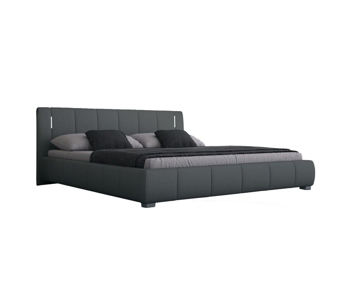 Sedex SEDEX Luna Polsterbett 140 x 200 cm Grau Kunstleder mit LED Beleuchtung