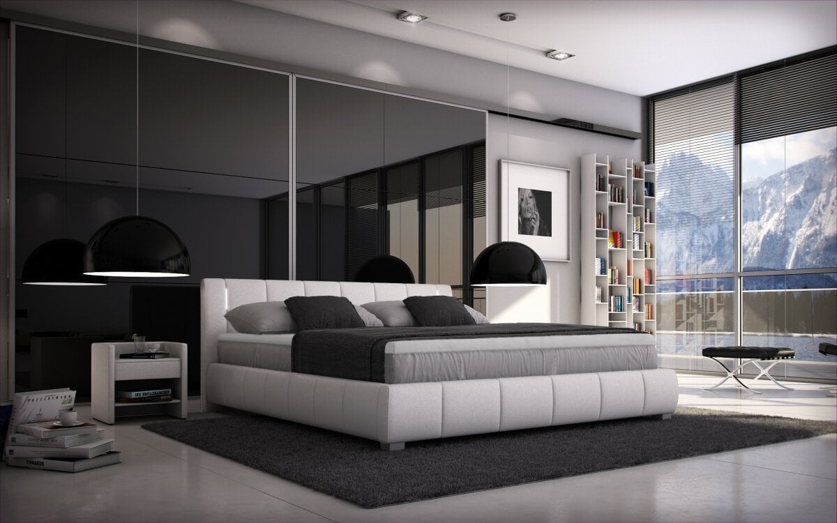 Sedex Bett Luna 180x200cm wei&szlig; mit LED Beleuchtung - Bild 1