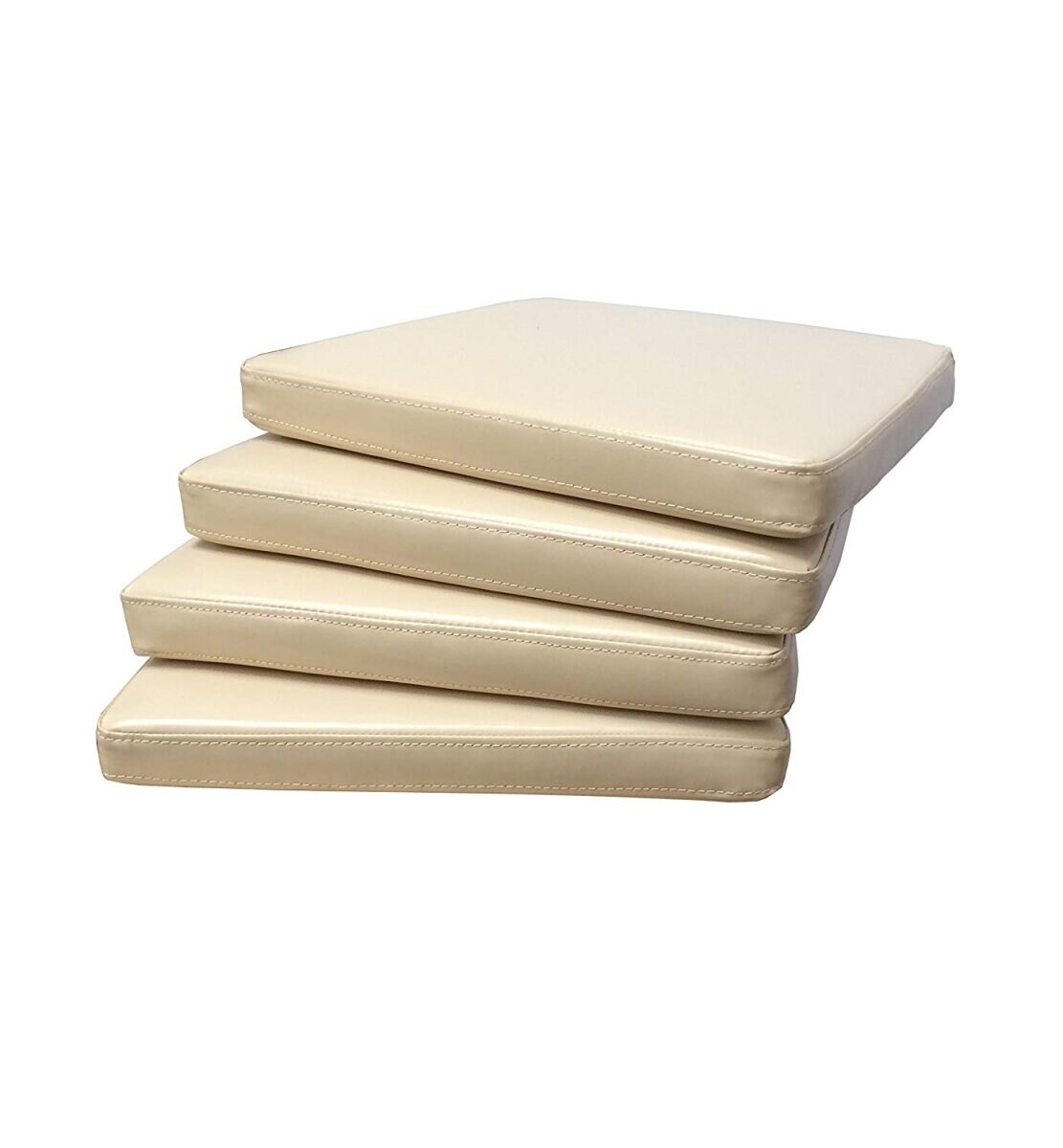 Sedex SEDEX 4x Sitzpolster Larissa Kunstleder Beige für Rattan und Loomstühle