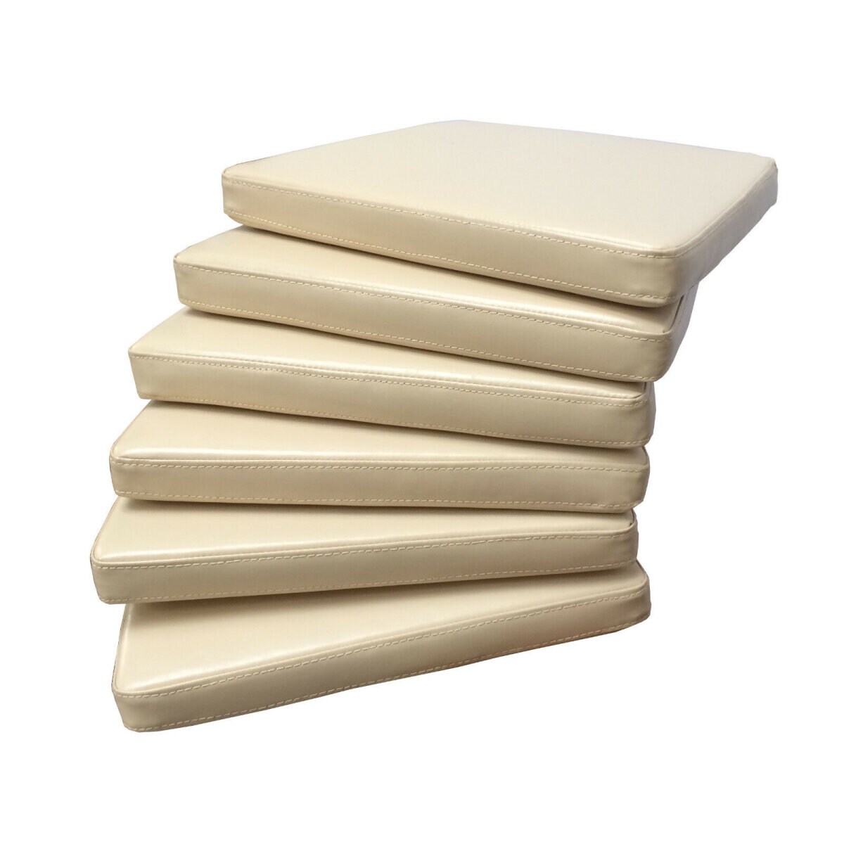 Sedex SEDEX 6x Sitzpolster Larissa Kunstleder Beige für Rattan und Loomstühle