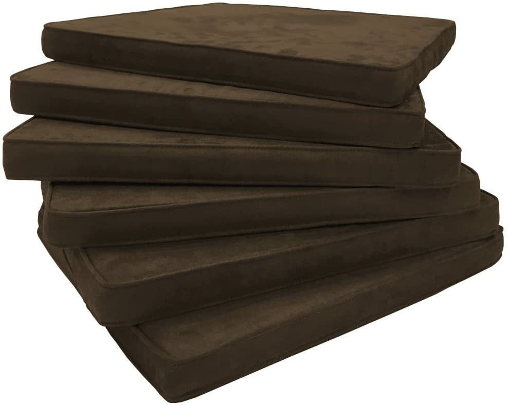 Sedex 6x Sitzpolster LARISSA Microfaser Dunkelbraun - Bild 1