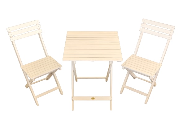 Sedex Gartenset Bistro 3 teilig wei&szlig; gewischt - Bild 1