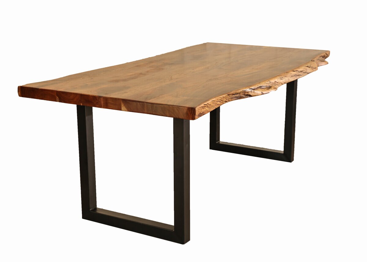 Sedex Esstisch Live Edge mit U-untergestell  200x100 cm natur - Bild 1