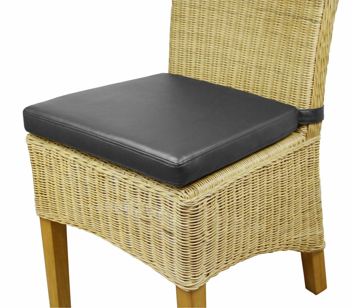 Sedex 2x Sitzpolster LARISSA Kunstleder Schwarz - Bild 1