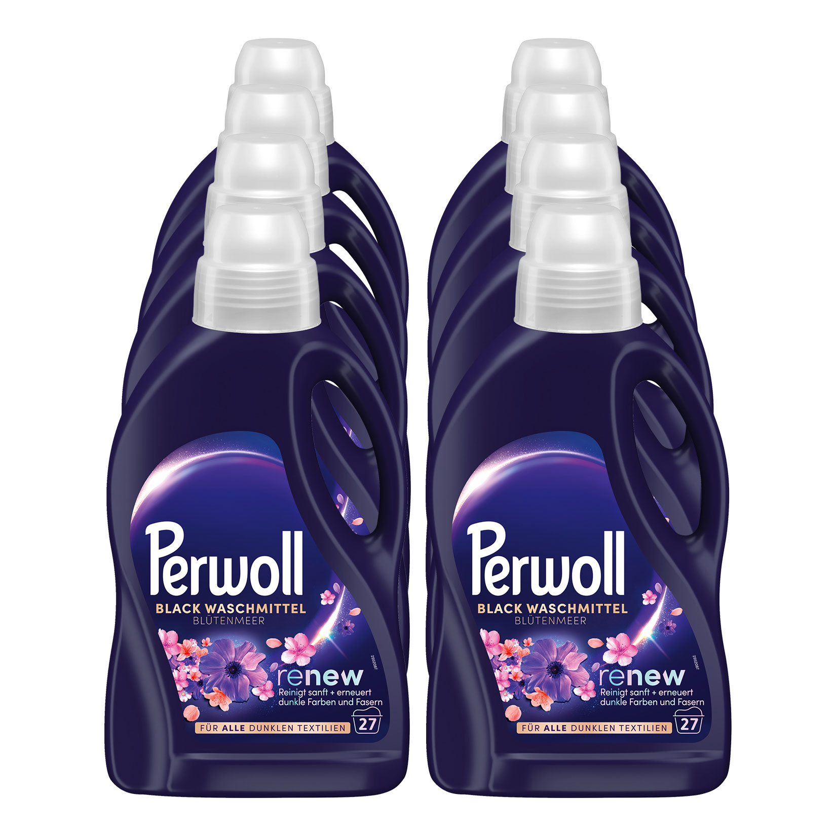 Perwoll Fl&uuml;ssigwaschmittel renew Bl&uuml;tenmeer 27 WL, 8er Pack - Bild 1