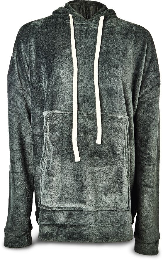 Oversize Kuschelhoodie – Herren, anthrazit | 04311536043642