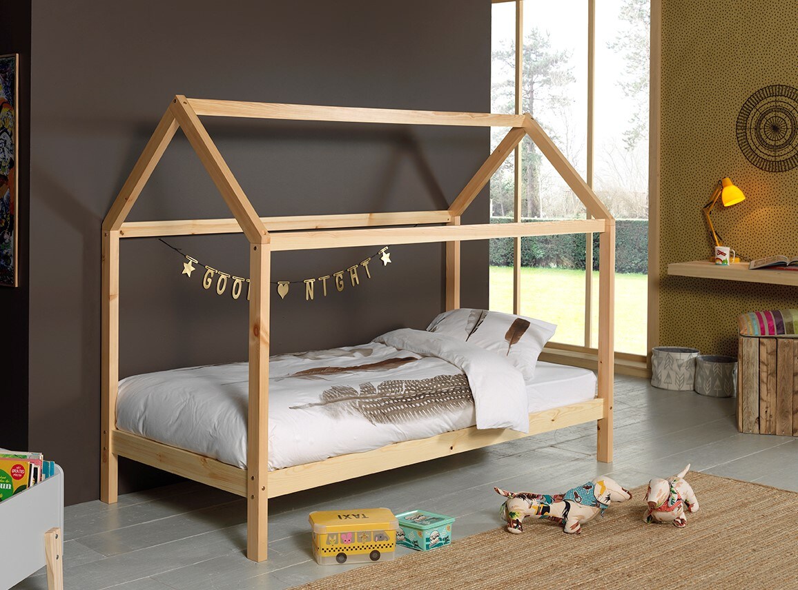 Dallas 2 Hausbett 90 x 200 cm Liegefl&auml;che, Natur - Bild 1