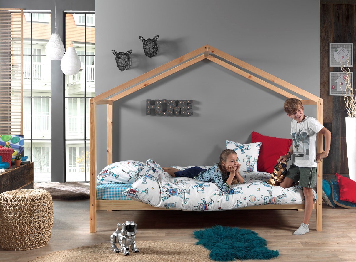Dallas 3 Hausbett 90 x 200 cm Liegefläche, Natur