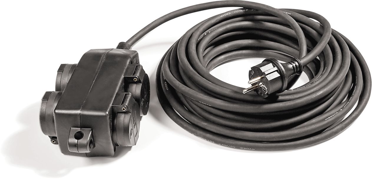 UNITEC Steckdosenblock 12m - schwarz - Bild 1