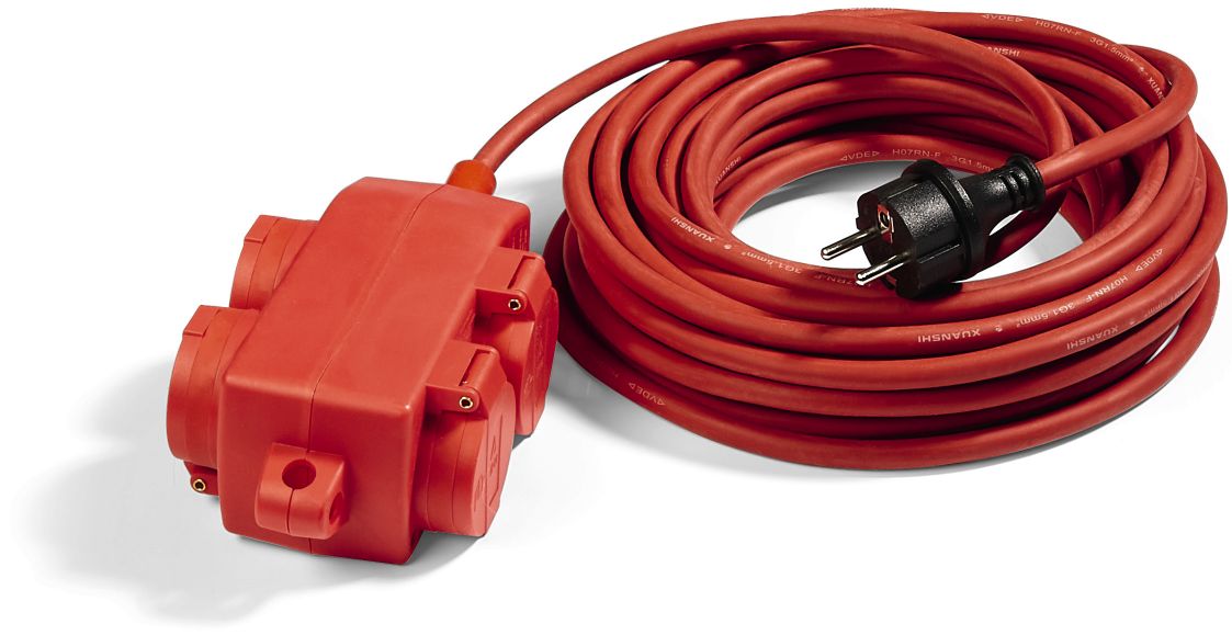 UNITEC Steckdosenblock 12m - rot - Bild 1