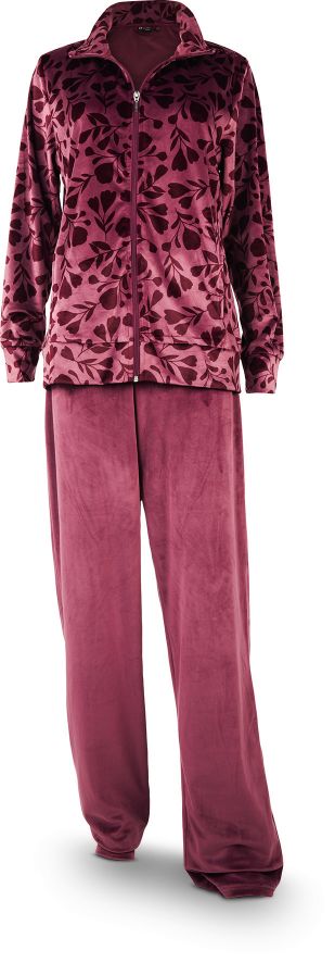 Damen Nicki Velours Wellnessanzug, Gr. M - Bild 1