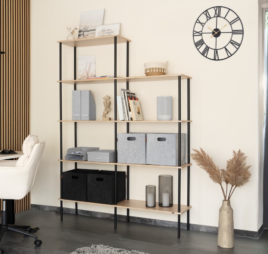 HOME DELUXE Regal INDU Light Oak 140 x 35 x 196 cm - versch. Ausf&uuml;hrungen - Bild 1