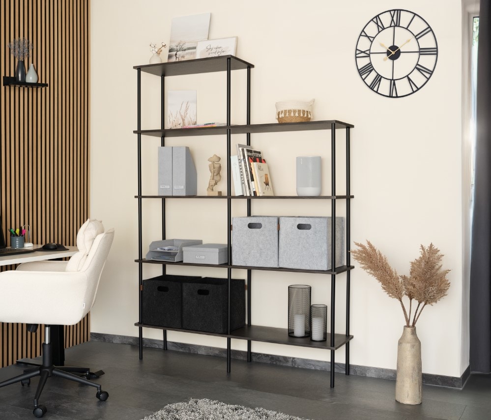 HOME DELUXE Regal INDU Dark Oak 140 x 35 x 196 cm - versch. Ausf&uuml;hrungen - Bild 1