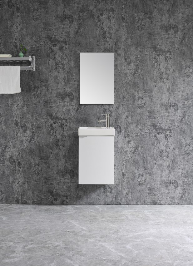 Sanotechnik Nova 40x60 cm wei&szlig; Unterschrank + WT + Spiegel - Bild 1