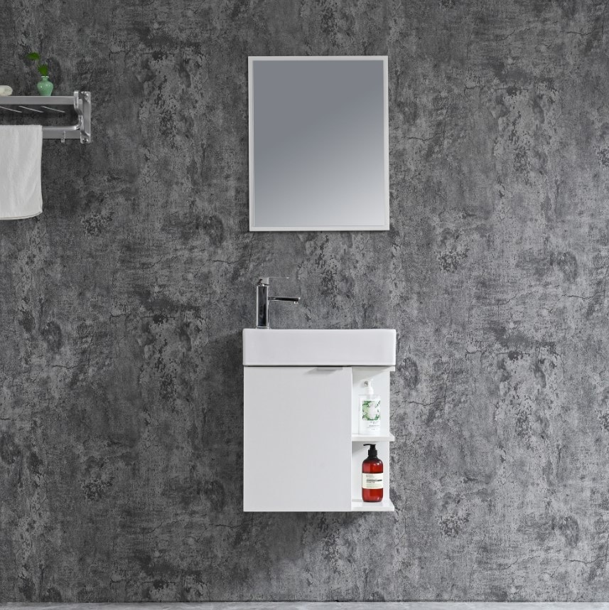 Sanotechnik Spring 50x60cm wei&szlig; Unterschrank + WT + Spiegel - versch. Auf&uuml;hrungen - Bild 1