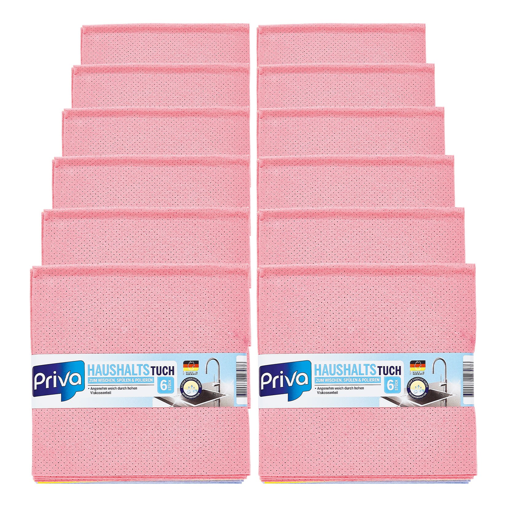 Priva Haushaltst&uuml;cher 6 St&uuml;ck, 12er Pack - Bild 1