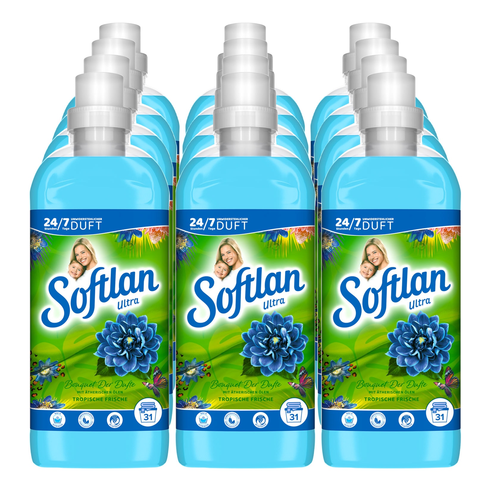 Softlan Weichsp&uuml;ler Tropische Frische 650 ml, 12er Pack - Bild 1