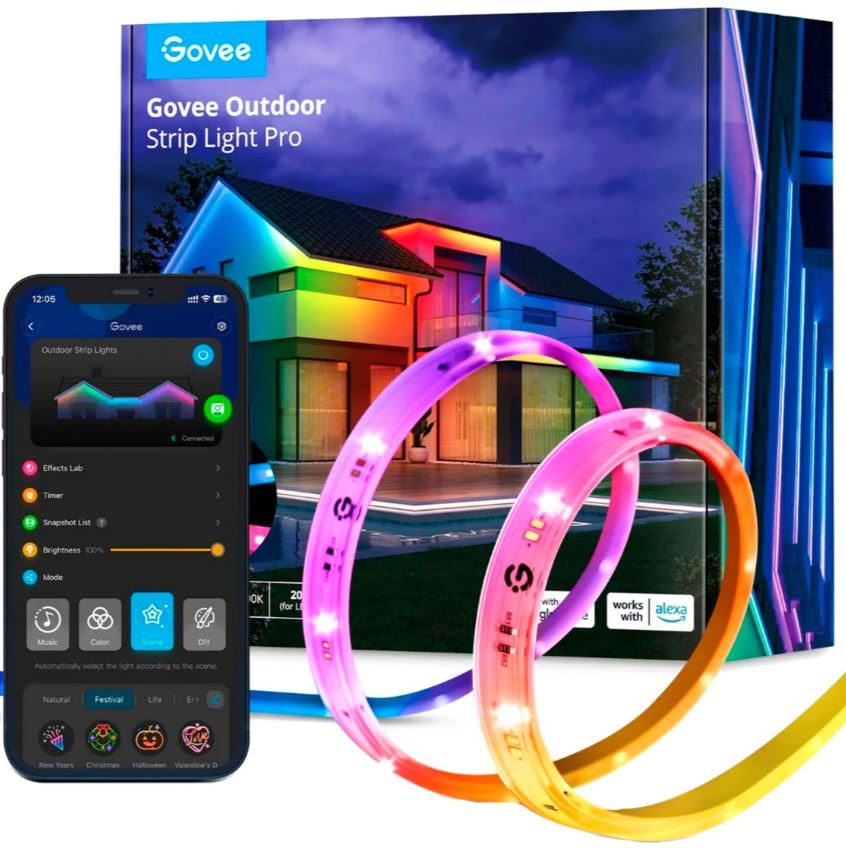 Govee - Lichtschlauch RGBICWW LED Outdoor, RGB, f&uuml;r au&szlig;en (IP65), dimmbar, mit App, L&auml;nge: 10 m - Bild 1