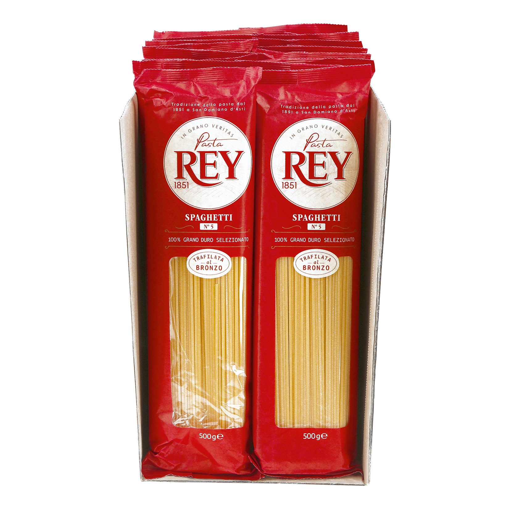 Pasta Rey 1851 Spaghetti N&deg;5 500 g, 20er Pack - Bild 1