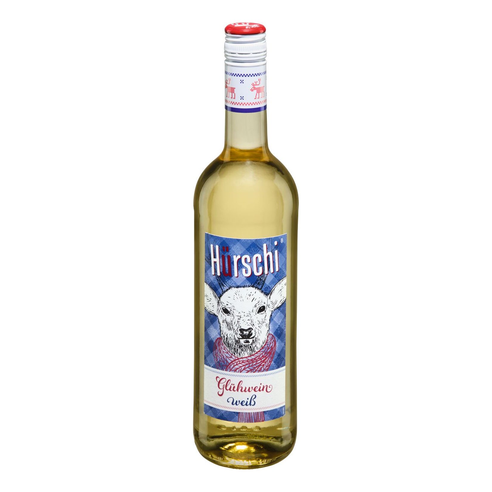 H&uuml;rschi Gl&uuml;hwein Wei&szlig; 10,0 % vol 0,75 Liter - Bild 1