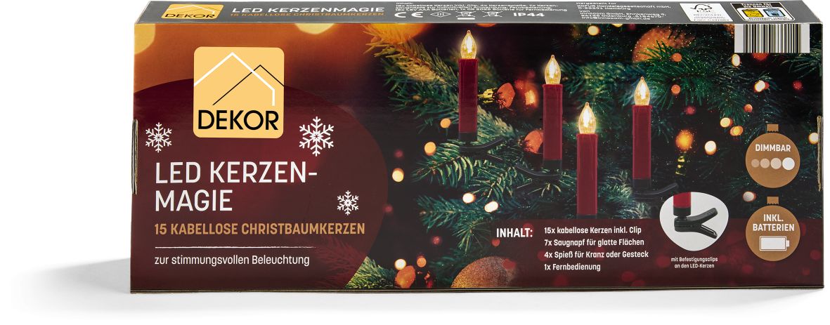 Dekor kableloser Kerzenzauber Deluxe - rot - Bild 1