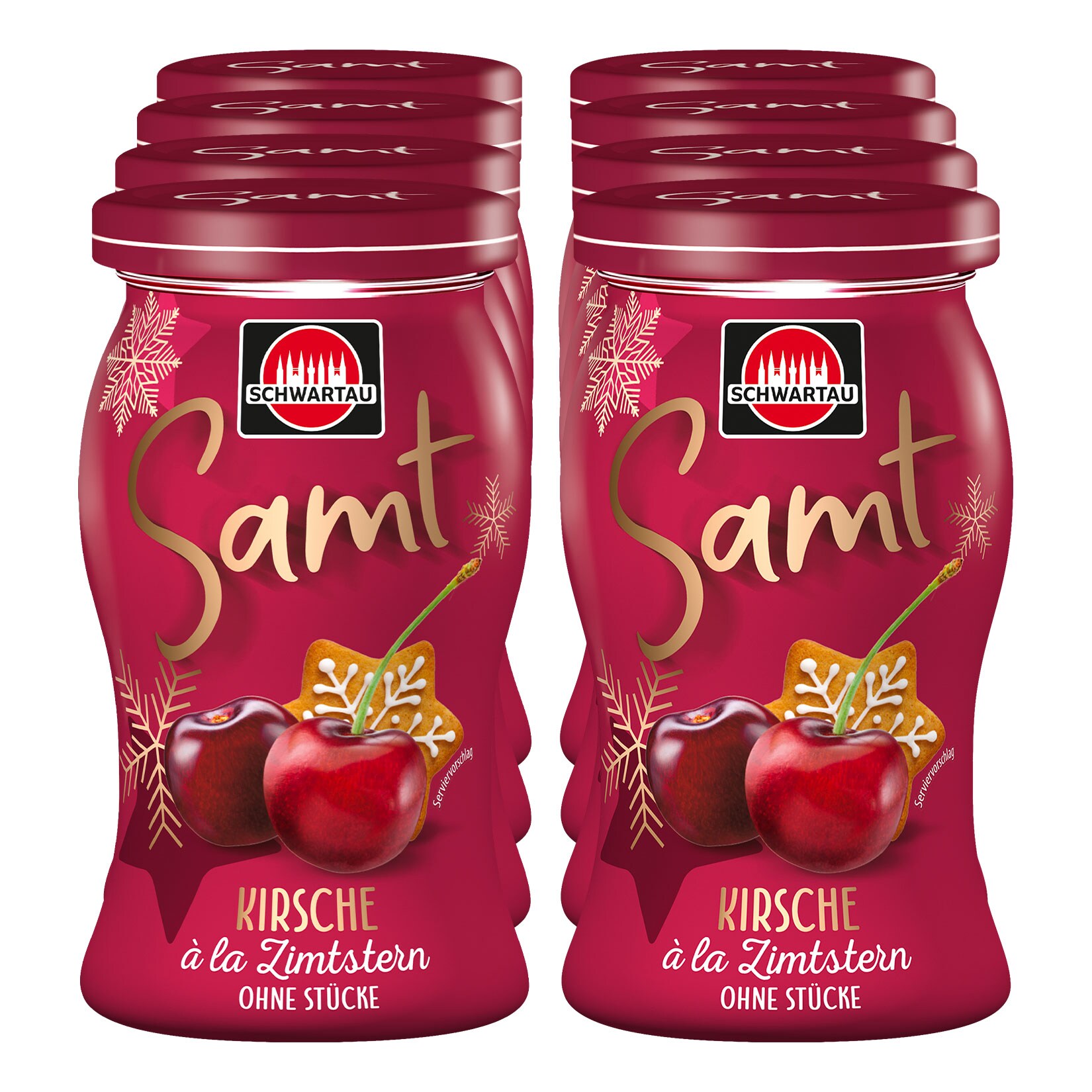 Schwartau Samt Kirsche &agrave; la Zimtstern 270 g, 8er Pack - Bild 1