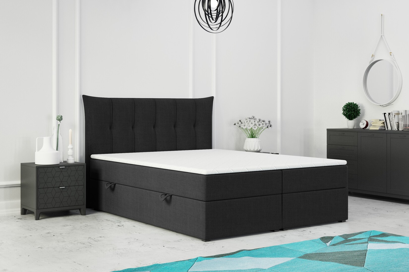 M-Punkt GmbH  Boxspringbett PADUA mit Bettkasten 180 x 200 cm – versch. Ausführungen | 04262413691510