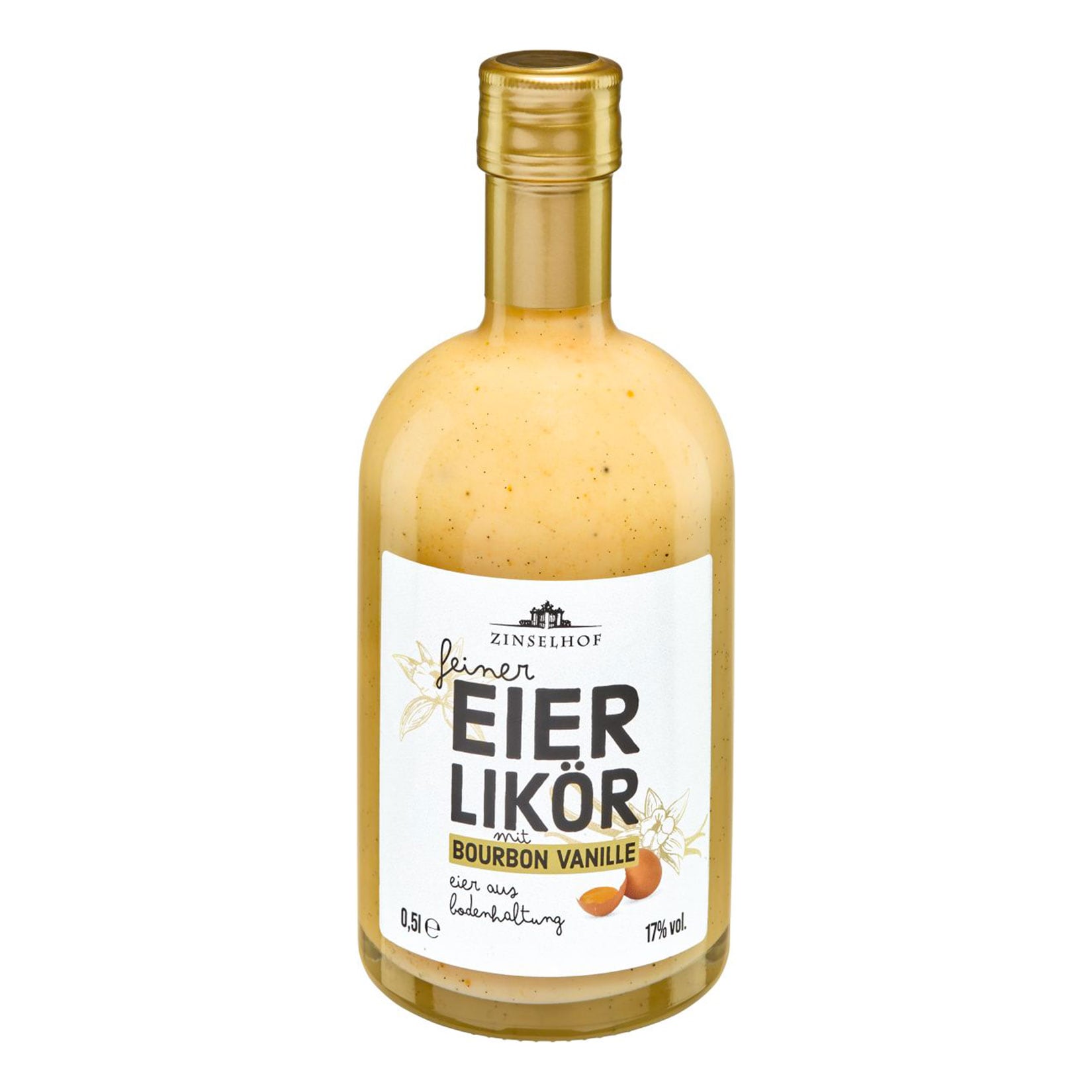 Zinselhof Eierlik&ouml;r mit Bourbon Vanille 17,0 % vol 0,5 Liter - Bild 1