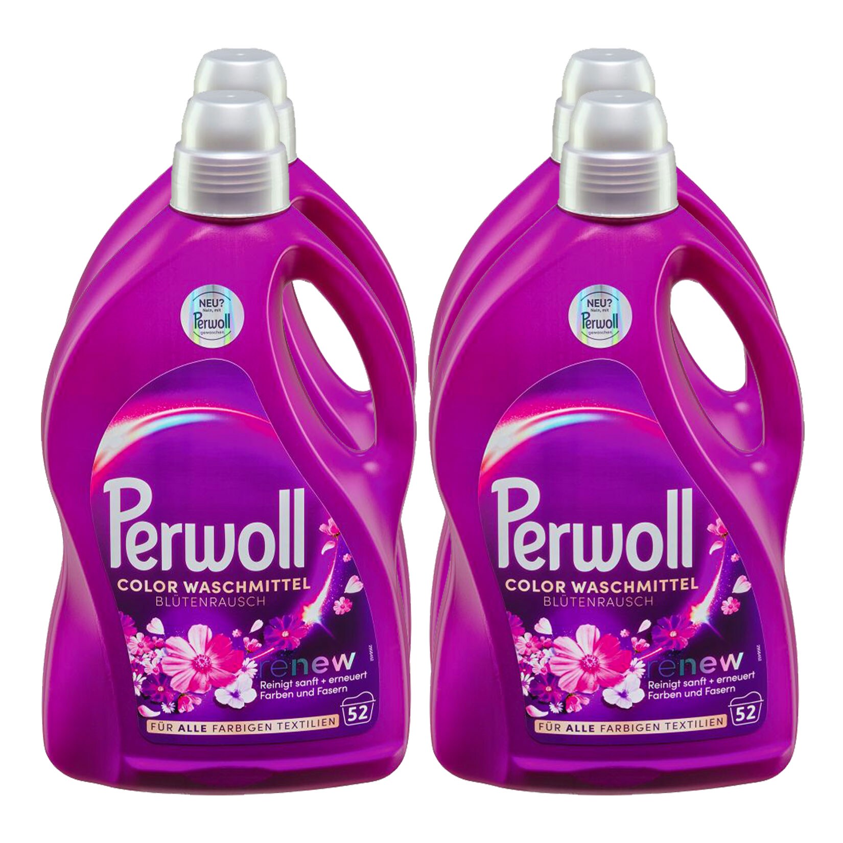Perwoll Fl&uuml;ssigwaschmittel renew Bl&uuml;tenrausch 52 Waschladungen, 4er Pack - Bild 1