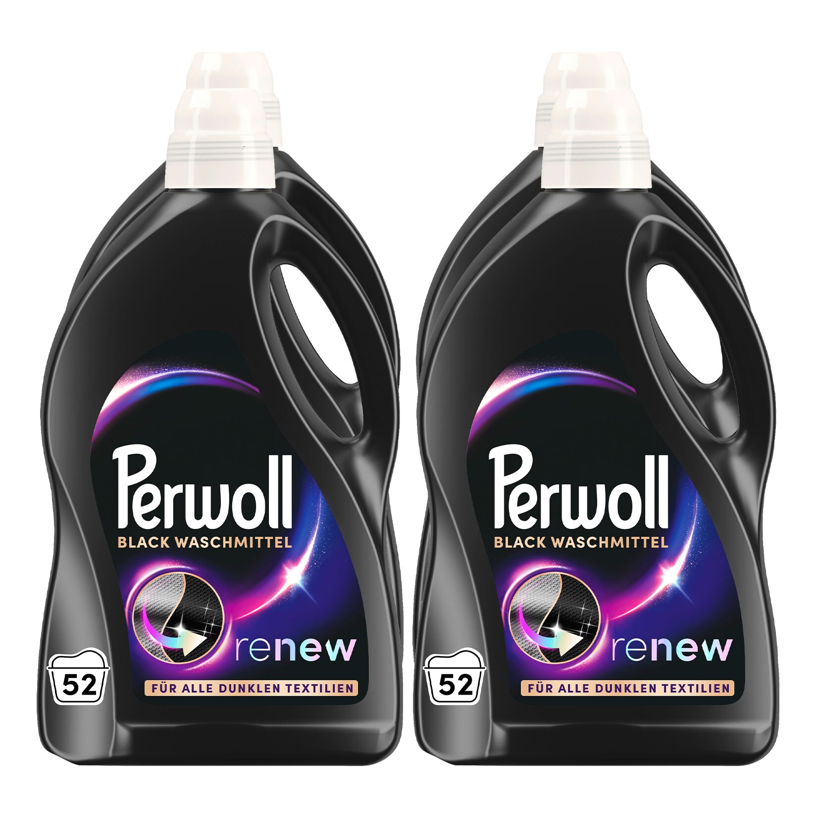 Perwoll Fl&uuml;ssigwaschmittel renew Black 52 Waschladungen, 4er Pack - Bild 1