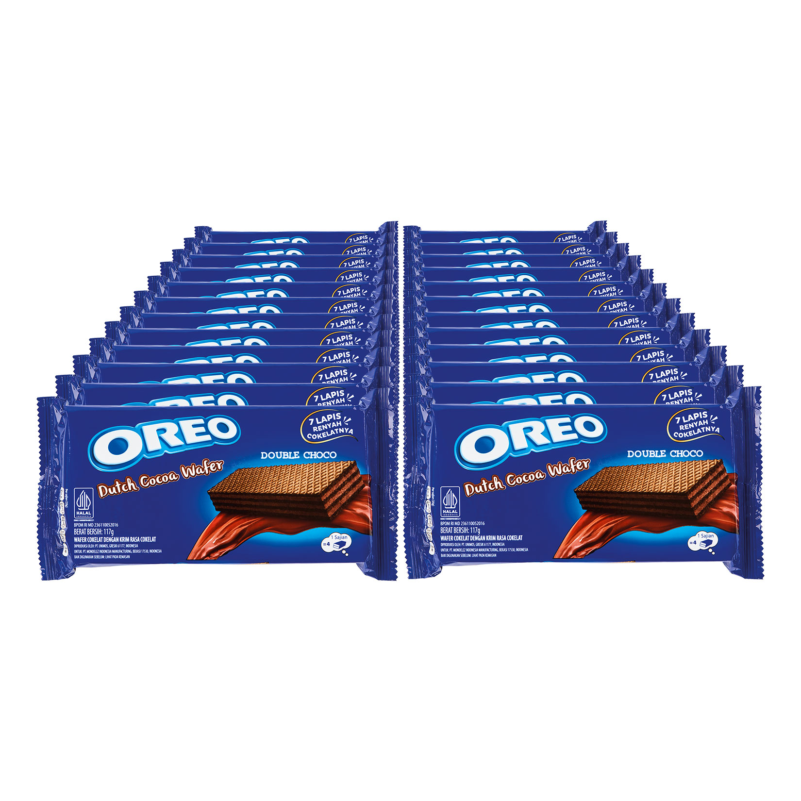 Oreo Dutch Wafer Double Choco 117 g, 24er Pack - Bild 1