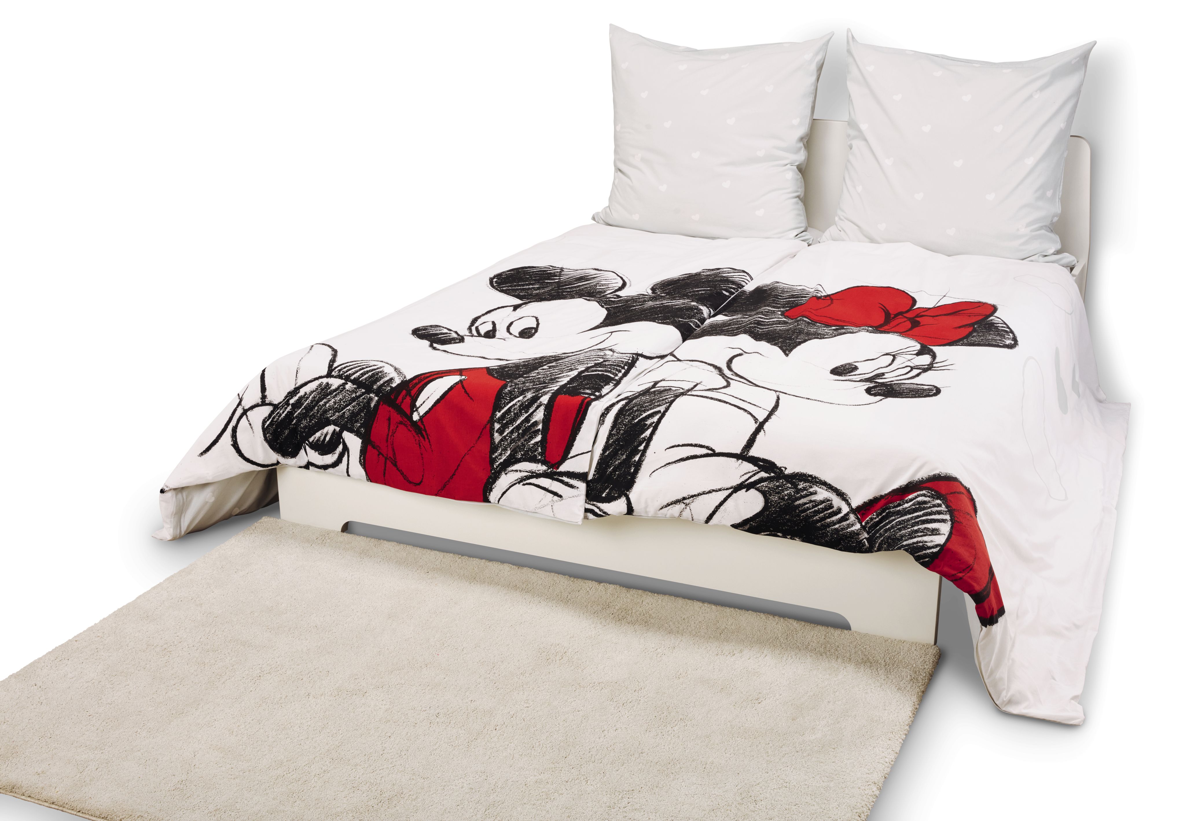 Partner-Bettw&auml;sche - Mickey Minnie wei&szlig; - Bild 1