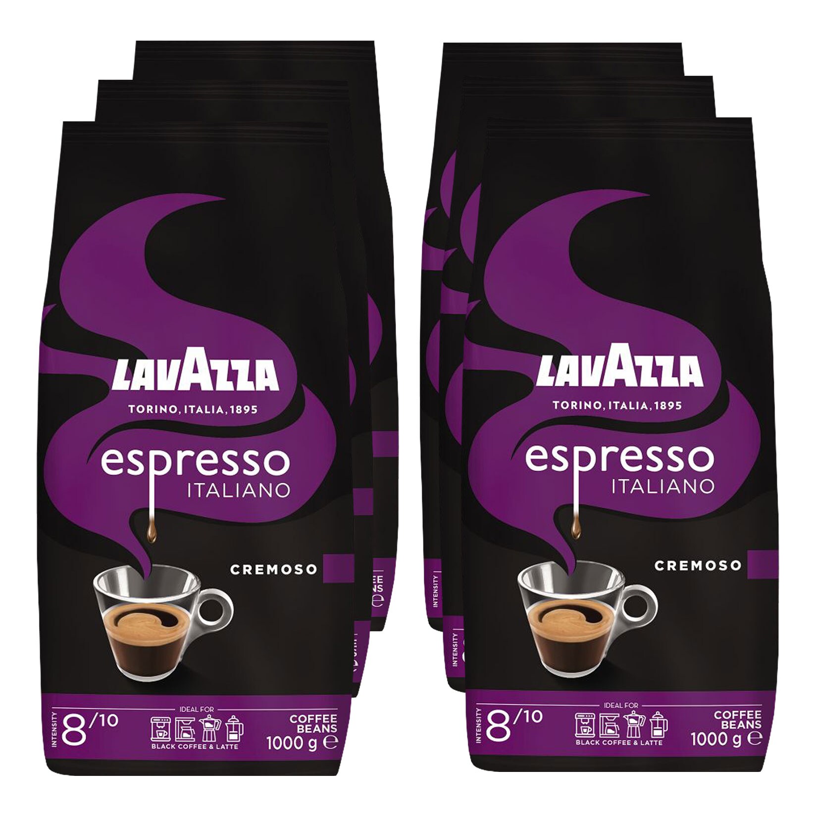 Lavazza Espresso Italiano Cremoso 1 kg, 6er Pack - Bild 1