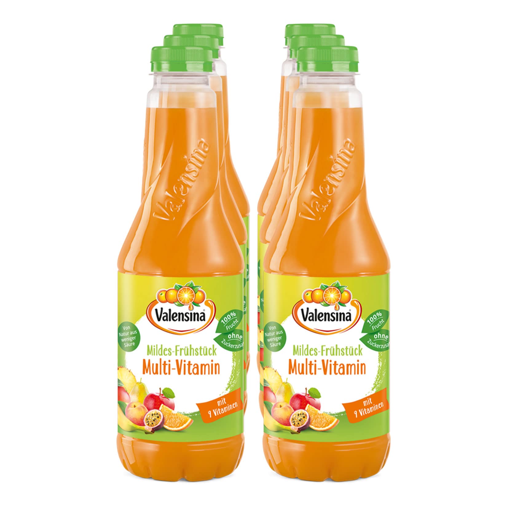 Valensina Mildes-Fr&uuml;hst&uuml;ck Multi-Vitamin 1 Liter, 6er Pack - Bild 1