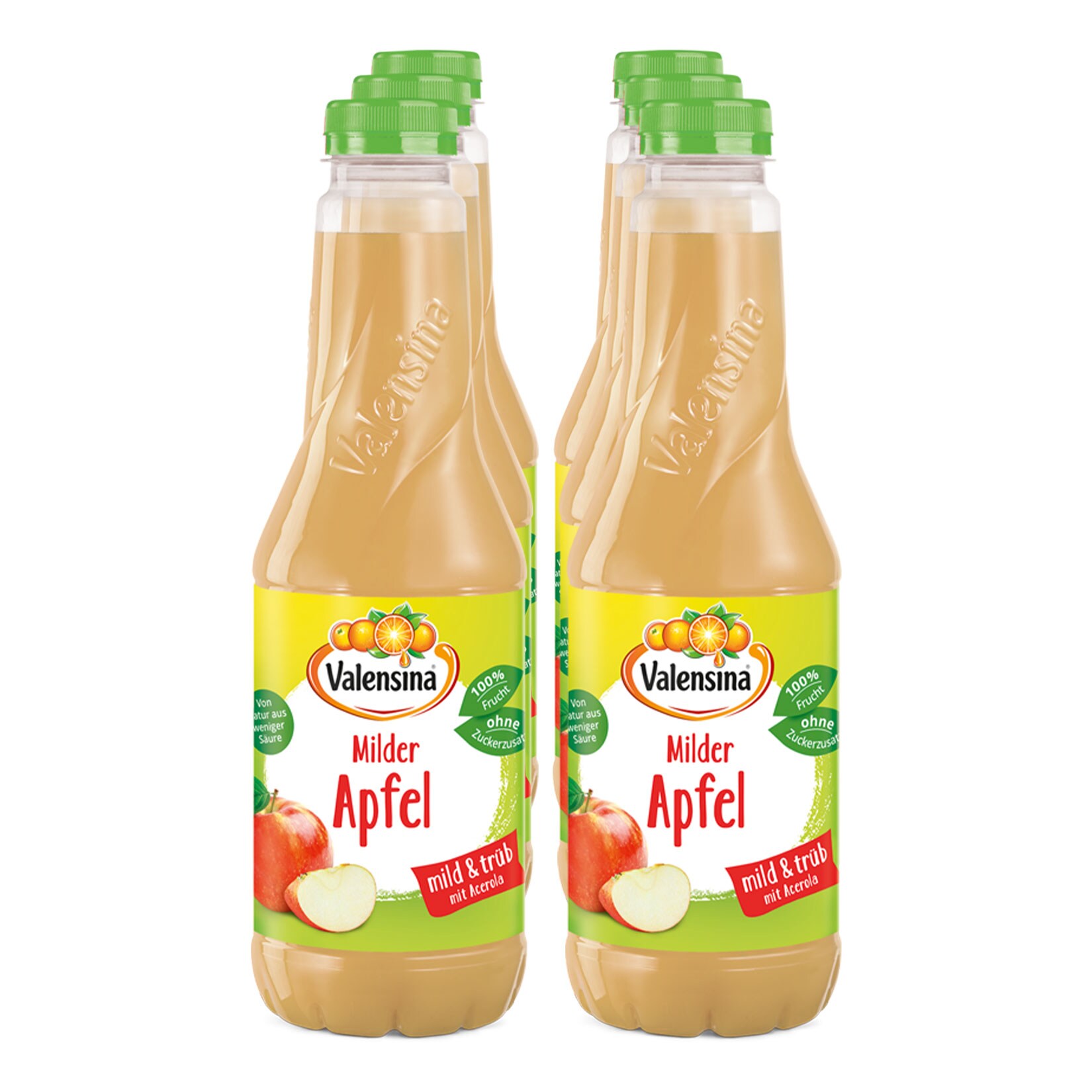 Valensina Milder Apfel 1 Liter, 6er Pack - Bild 1