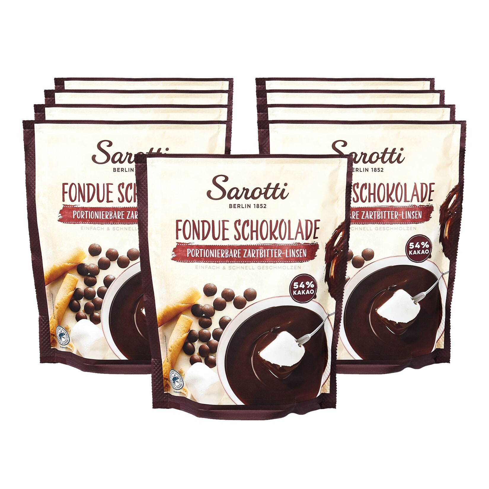 Sarotti Fondue Schokolade Zartbitter 200 g, 9er Pack - Bild 1